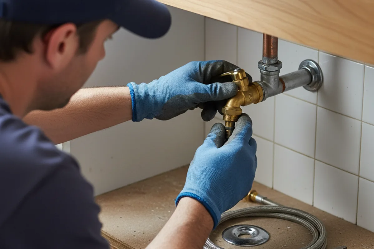 Shutoff valve and fitting work during Emergency Plumbing in Shirley